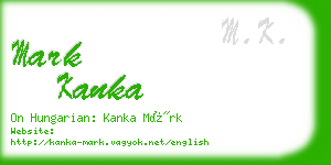 mark kanka business card